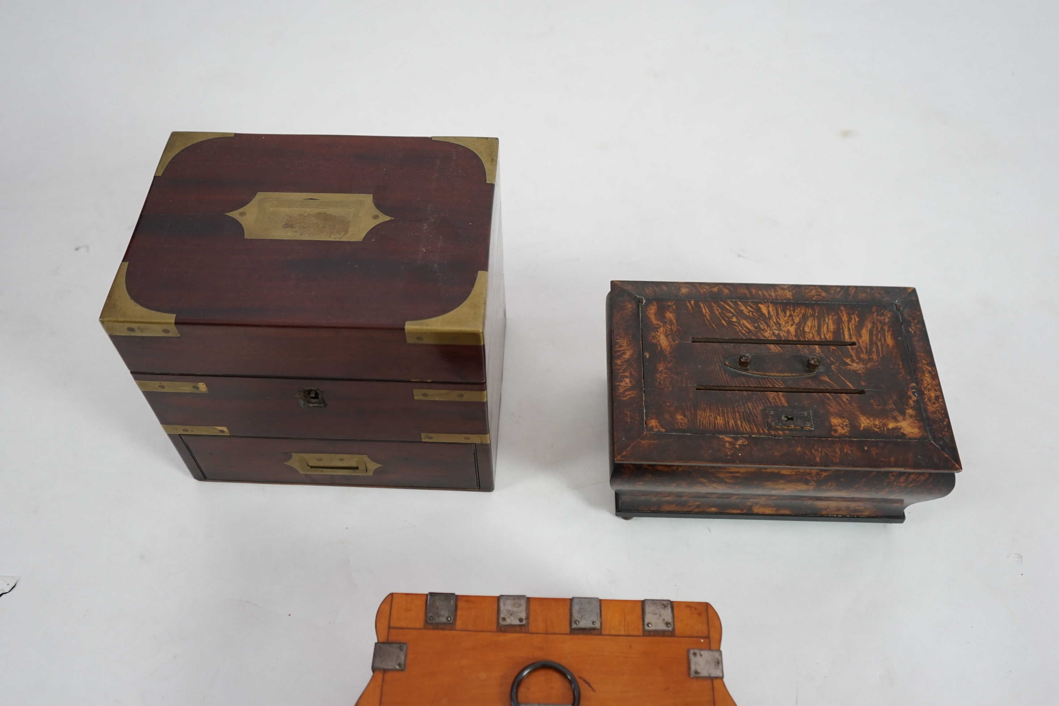 An early Victorian brass bound mahogany apothecary chest